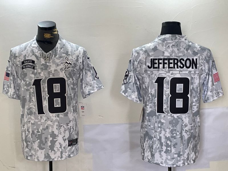Men Minnesota Vikings #18 Jefferson Nike Arctic Camo 2024 Salute to Service Limited NFL Jersey->indianapolis colts->NFL Jersey